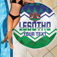 Personalised Lesotho Independence Day Beach Blanket Naha ea Lesotho Proud - Wonder Print Shop