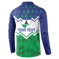 Personalised Lesotho Independence Day Button Sweatshirt Naha ea Lesotho Proud - Wonder Print Shop