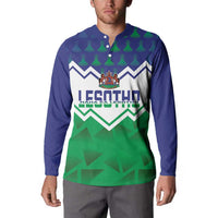 Personalised Lesotho Independence Day Button Sweatshirt Naha ea Lesotho Proud - Wonder Print Shop