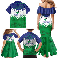 Personalised Lesotho Independence Day Family Matching Mermaid Dress and Hawaiian Shirt Naha ea Lesotho Proud - Wonder Print Shop
