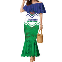 Personalised Lesotho Independence Day Family Matching Mermaid Dress and Hawaiian Shirt Naha ea Lesotho Proud - Wonder Print Shop