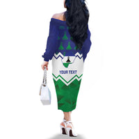 Personalised Lesotho Independence Day Family Matching Off The Shoulder Long Sleeve Dress and Hawaiian Shirt Naha ea Lesotho Proud - Wonder Print Shop