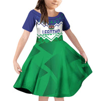 Personalised Lesotho Independence Day Family Matching Off Shoulder Short Dress and Hawaiian Shirt Naha ea Lesotho Proud - Wonder Print Shop