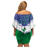 Personalised Lesotho Independence Day Family Matching Off Shoulder Short Dress and Hawaiian Shirt Naha ea Lesotho Proud - Wonder Print Shop
