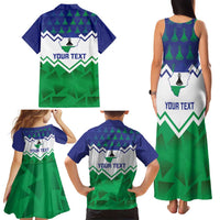Personalised Lesotho Independence Day Family Matching Tank Maxi Dress and Hawaiian Shirt Naha ea Lesotho Proud - Wonder Print Shop