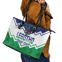 Personalised Lesotho Independence Day Leather Tote Bag Naha ea Lesotho Proud - Wonder Print Shop