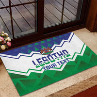 Personalised Lesotho Independence Day Rubber Doormat Naha ea Lesotho Proud - Wonder Print Shop