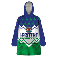 Personalised Lesotho Independence Day Wearable Blanket Hoodie Naha ea Lesotho Proud - Wonder Print Shop