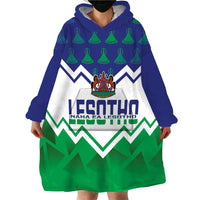Personalised Lesotho Independence Day Wearable Blanket Hoodie Naha ea Lesotho Proud - Wonder Print Shop