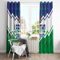 Personalised Lesotho Independence Day Window Curtain Naha ea Lesotho Proud - Wonder Print Shop