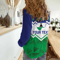 Personalised Lesotho Independence Day Women Casual Shirt Naha ea Lesotho Proud - Wonder Print Shop