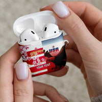 USA and Japan Rugby Custom AirPods Case Eagles Brave Blossoms Together Pacific - Wonder Print Shop