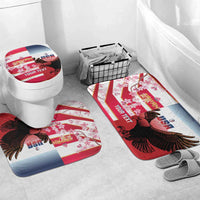USA and Japan Rugby Custom Bathroom Set Eagles Brave Blossoms Together Pacific - Wonder Print Shop