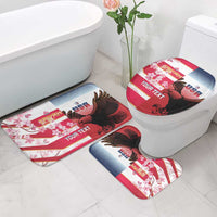USA and Japan Rugby Custom Bathroom Set Eagles Brave Blossoms Together Pacific - Wonder Print Shop