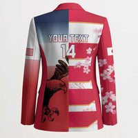 USA and Japan Rugby Custom Blazer Eagles Brave Blossoms Together Pacific - Wonder Print Shop