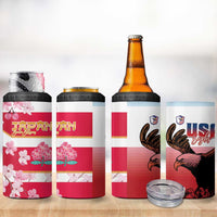 USA and Japan Rugby 4 in 1 Can Cooler Tumbler Eagles Brave Blossoms Together Pacific - Wonder Print Shop