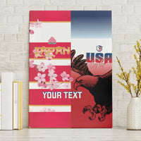 USA and Japan Rugby Custom Canvas Wall Art Eagles Brave Blossoms Together Pacific - Wonder Print Shop