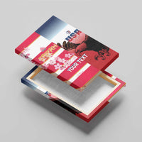 USA and Japan Rugby Custom Canvas Wall Art Eagles Brave Blossoms Together Pacific - Wonder Print Shop