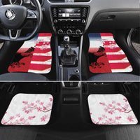 USA and Japan Rugby Custom Car Mats Eagles Brave Blossoms Together Pacific - Wonder Print Shop