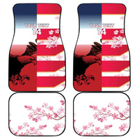 USA and Japan Rugby Custom Car Mats Eagles Brave Blossoms Together Pacific - Wonder Print Shop