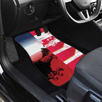 USA and Japan Rugby Custom Car Mats Eagles Brave Blossoms Together Pacific - Wonder Print Shop