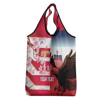 USA and Japan Rugby Custom Grocery Bag Eagles Brave Blossoms Together Pacific - Wonder Print Shop