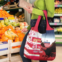 USA and Japan Rugby Custom Grocery Bag Eagles Brave Blossoms Together Pacific - Wonder Print Shop