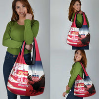 USA and Japan Rugby Custom Grocery Bag Eagles Brave Blossoms Together Pacific - Wonder Print Shop