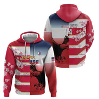 USA and Japan Rugby Custom Hoodie Eagles Brave Blossoms Together Pacific - Wonder Print Shop