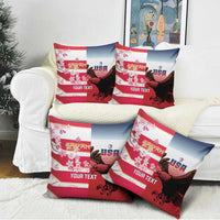 USA and Japan Rugby Custom Pillow Cover Eagles Brave Blossoms Together Pacific - Wonder Print Shop