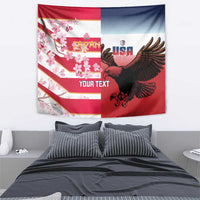 USA and Japan Rugby Custom Tapestry Eagles Brave Blossoms Together Pacific - Wonder Print Shop