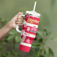 USA and Japan Rugby Tumbler With Handle Eagles Brave Blossoms Together Pacific - Wonder Print Shop