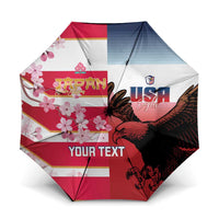 USA and Japan Rugby Custom Umbrella Eagles Brave Blossoms Together Pacific - Wonder Print Shop