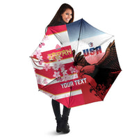 USA and Japan Rugby Custom Umbrella Eagles Brave Blossoms Together Pacific - Wonder Print Shop