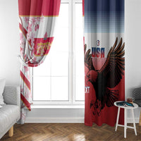 USA and Japan Rugby Custom Window Curtain Eagles Brave Blossoms Together Pacific - Wonder Print Shop