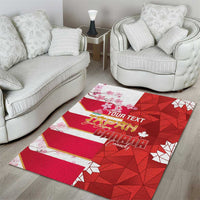 Canada and Japan Rugby Custom Area Rug Canucks Brave Blossoms Together Pacific - Wonder Print Shop