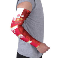Canada and Japan Rugby Custom Arm Sleeves Canucks Brave Blossoms Together Pacific - Wonder Print Shop