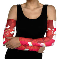 Canada and Japan Rugby Custom Arm Sleeves Canucks Brave Blossoms Together Pacific - Wonder Print Shop