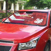 Canada and Japan Rugby Custom Auto Sun Shade Canucks Brave Blossoms Together Pacific - Wonder Print Shop