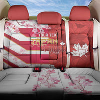 Canada and Japan Rugby Custom Back Car Seat Cover Canucks Brave Blossoms Together Pacific - Wonder Print Shop