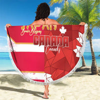 Canada and Japan Rugby Custom Beach Blanket Canucks Brave Blossoms Together Pacific - Wonder Print Shop