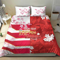 Canada and Japan Rugby Custom Bedding Set Canucks Brave Blossoms Together Pacific - Wonder Print Shop