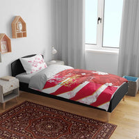 Canada and Japan Rugby Custom Bedding Set Canucks Brave Blossoms Together Pacific - Wonder Print Shop