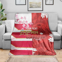 Canada and Japan Rugby Custom Blanket Canucks Brave Blossoms Together Pacific - Wonder Print Shop