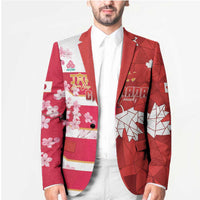 Canada and Japan Rugby Custom Blazer Canucks Brave Blossoms Together Pacific - Wonder Print Shop