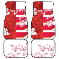 Canada and Japan Rugby Custom Car Mats Canucks Brave Blossoms Together Pacific - Wonder Print Shop