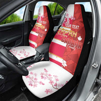 Canada and Japan Rugby Custom Car Seat Cover Canucks Brave Blossoms Together Pacific - Wonder Print Shop