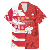 Canada and Japan Rugby Custom Family Matching Mermaid Dress and Hawaiian Shirt Canucks Brave Blossoms Together Pacific - Wonder Print Shop