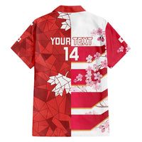 Canada and Japan Rugby Custom Family Matching Puletasi and Hawaiian Shirt Canucks Brave Blossoms Together Pacific - Wonder Print Shop