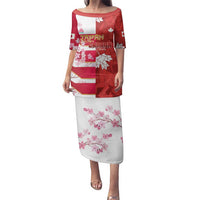 Canada and Japan Rugby Custom Family Matching Puletasi and Hawaiian Shirt Canucks Brave Blossoms Together Pacific - Wonder Print Shop